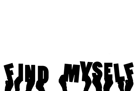 Silhouette hands showing distinctive phrases on transparent background