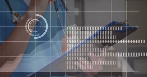 Healthcare Technology Concept with Doctor and Digital Interface