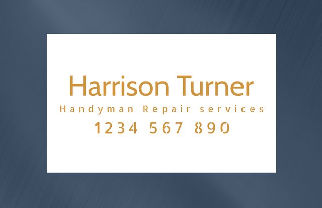 Minimalist Handyman Service Business Card Template with Contact Info - Download Free Stock Videos Pikwizard.com