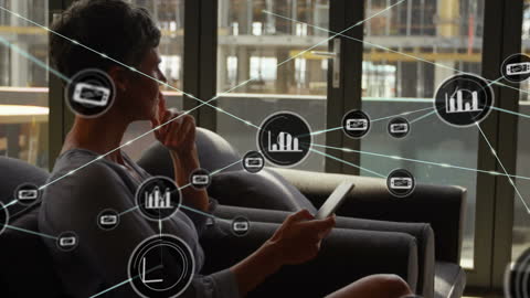 Thoughtful Caucasian Woman Connecting via Smartphone Technology