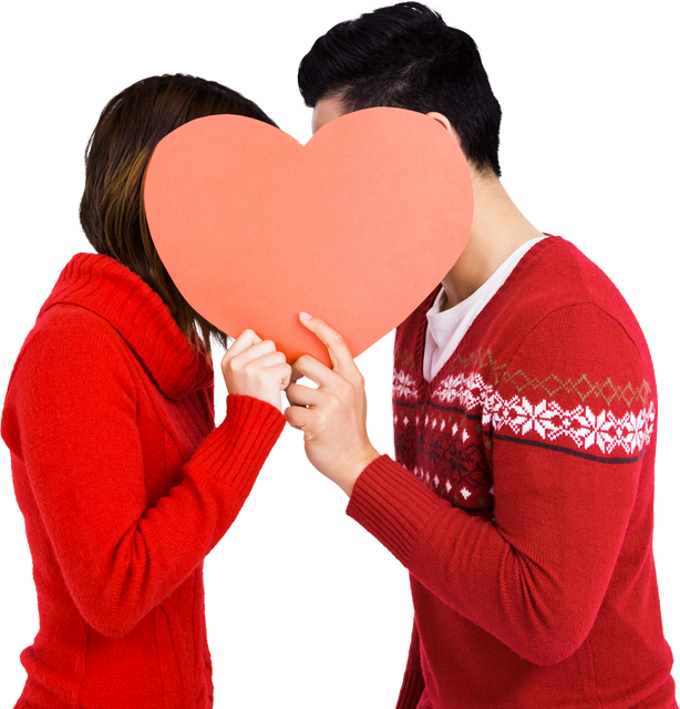 Young Couple Sharing Heart Shaped Paper Transparent Background - Download Free Stock Videos Pikwizard.com