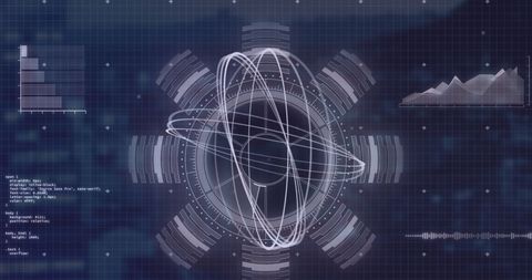 Abstract Tech Screen with Digital Data Analysis - Download Free Stock Images Pikwizard.com