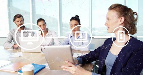 modern business meeting with digital integration concepts - Download Free Stock Images Pikwizard.com
