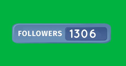 Growing Social Media Followers Count Displayed on Blue in Green - Download Free Stock Images Pikwizard.com
