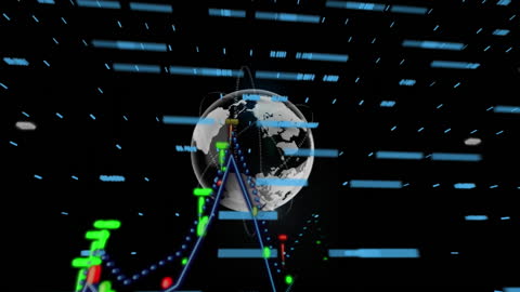 Global Stock Market Analysis with Interface Technology Graphics