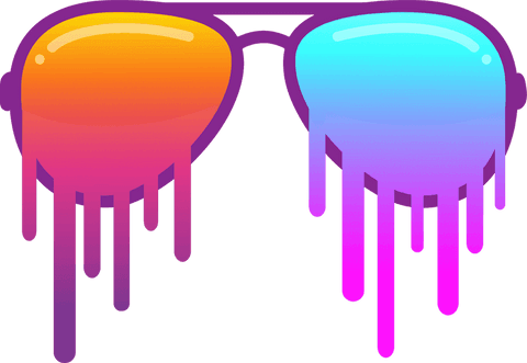 dripping gradient aviator sunglasses on transparent background - Download Free Stock Videos Pikwizard.com