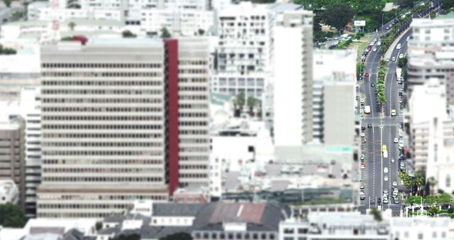 Elevated View of Urban Cityscape with Busy Highways and Buildings - Download Free Stock Images Pikwizard.com