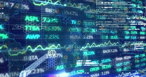 Global Financial Data and Digital Analytics Animation