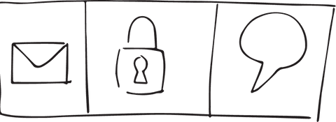 Transparent Media Icons with Lock and Message Symbols - Download Free Stock Videos Pikwizard.com