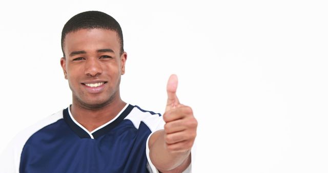 Happy African American Man Giving Thumbs Up in Casual Wear - Download Free Stock Images Pikwizard.com