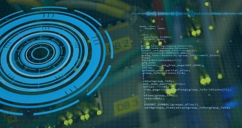 Futuristic Digital Interface with Code and Data Processing - Download Free Stock Images Pikwizard.com