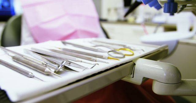 Close-up of dental tool in dental clinic 4k