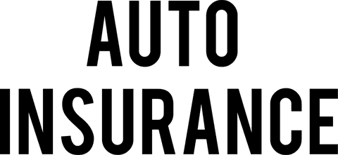 Auto insurance text illustration on transparent background