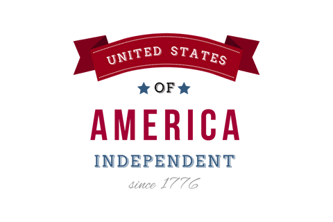 United States Independence Text Illustration on Transparent Background