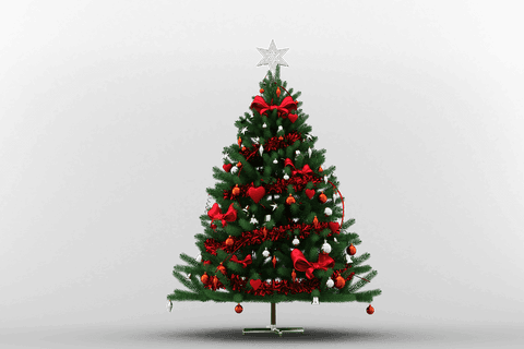 beautiful decorated christmas tree on transparent background - Download Free Stock Videos Pikwizard.com