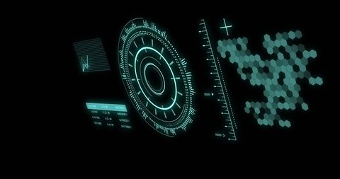 Futuristic Digital Display with Scope Scanning Interface - Download Free Stock Images Pikwizard.com