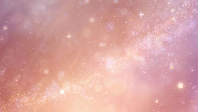 Dreamy pastel celestial background with soft bokeh, glitter dust, sparkling stars and shimmer