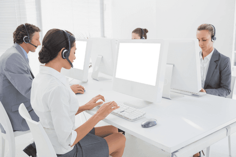 team working at white office desks rendering transparent background - Download Free Stock Videos Pikwizard.com