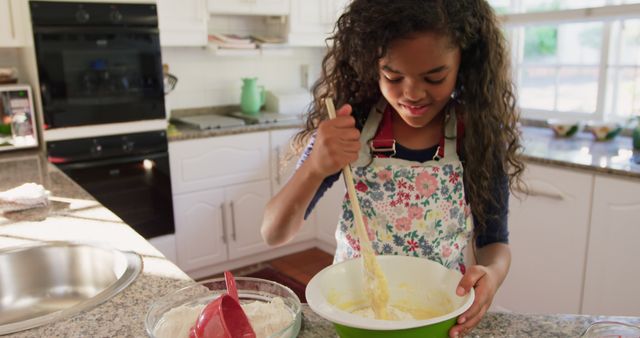 Young Girl Baking Holiday Cookies in Bright Kitchen - Download Free Stock Images Pikwizard.com