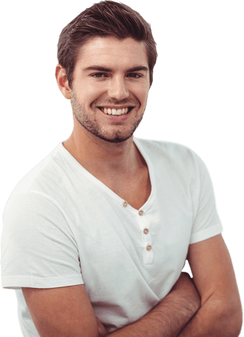 Smiling Caucasian Man on Transparent Background with Folded Arms - Download Free Stock Videos Pikwizard.com