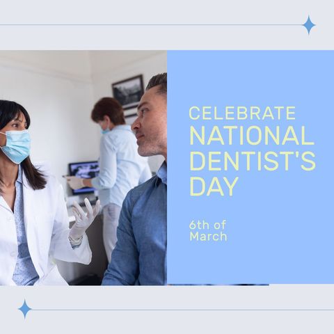 National Dentist's Day Celebration with Dentist and Patient - Download Free Stock Templates Pikwizard.com