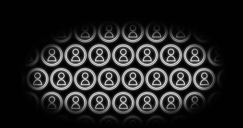Seamless Oval Motion of Vector People Icons on Black Background - Download Free Stock Images Pikwizard.com
