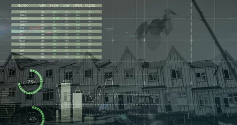 Innovative Real Estate Analysis with Digital Data Overlay - Download Free Stock Images Pikwizard.com