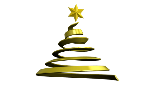 transparent swirled yellow christmas tree with star top - Download Free Stock Videos Pikwizard.com