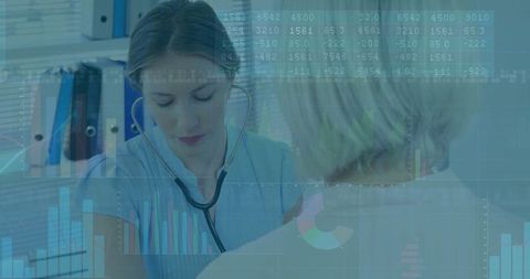 Medical Professional Conducting Patient Examination in Clinical Setting