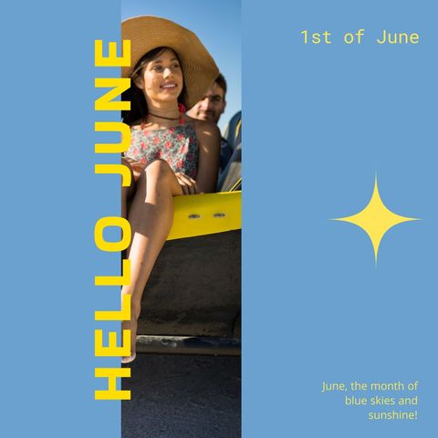 Happy Couple Enjoying Beach Drive on Sunny Day