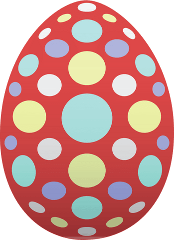 Colorful Red Easter Egg Illustration on Transparent Background - Download Free Stock Videos Pikwizard.com