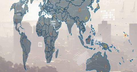 Global Financial Data Integration Over Modern Cityscape - Download Free Stock Images Pikwizard.com