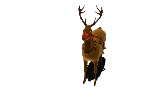 Transparent Depiction Of Digital Santa's Reindeer with Bells and Red Nose - Download Free Stock Videos Pikwizard.com