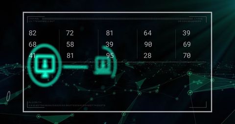 Futuristic Data Processing Icons on Digital Interface - Download Free Stock Images Pikwizard.com