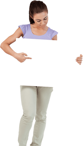 transparent ready young woman holding blank sign - Download Free Stock Videos Pikwizard.com