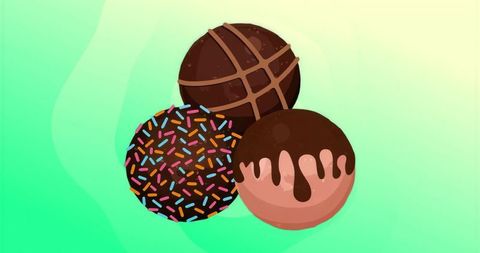 Chocolate-Covered Confections on Subtle Green Canvas