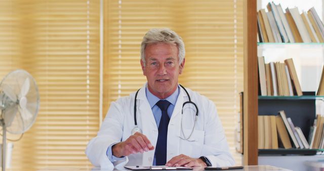 Senior Doctor in Office Explaining Documents in Bright Room - Download Free Stock Images Pikwizard.com