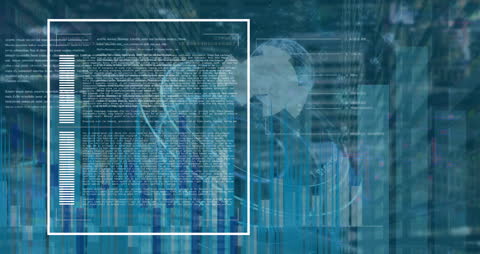 Digital Globe and Data Interface in Server Room