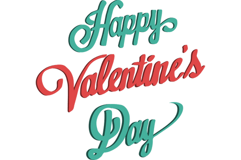 colorful happy valentine's day script on transparent background - Download Free Stock Videos Pikwizard.com