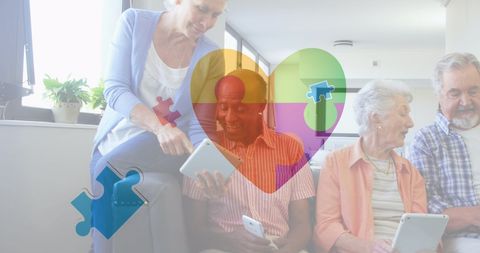 Seniors Engaging with Technology and Supporting Autism Awareness