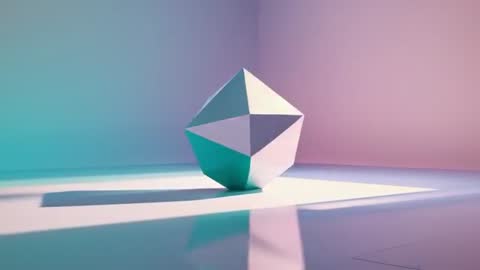 Elegant Polyhedron Art with Dynamic Lights