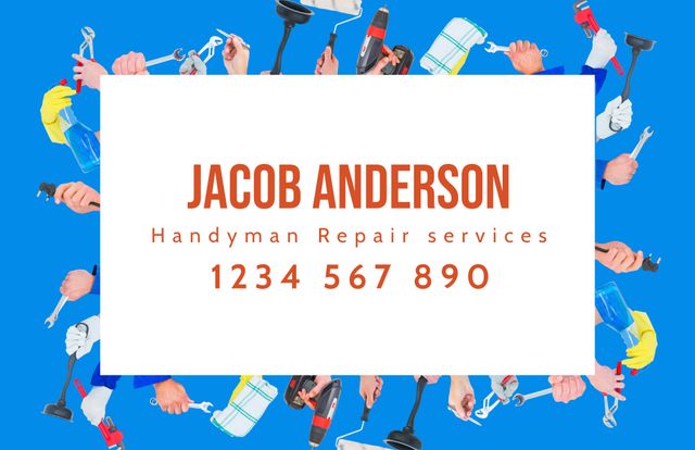 Handyman Repair Services Advertisement with Contact Information - Download Free Stock Videos Pikwizard.com