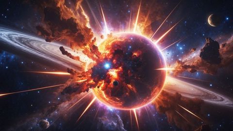Dramatic Cosmic Explosion with Glowing Suglar Dust and Gas - Download Free Stock Images Pikwizard.com