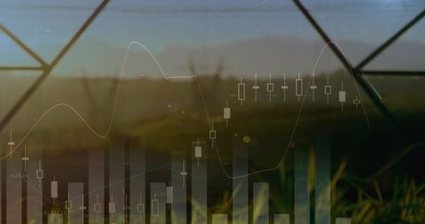 financial graphs overlay power lines: energy economy concept - Download Free Stock Images Pikwizard.com