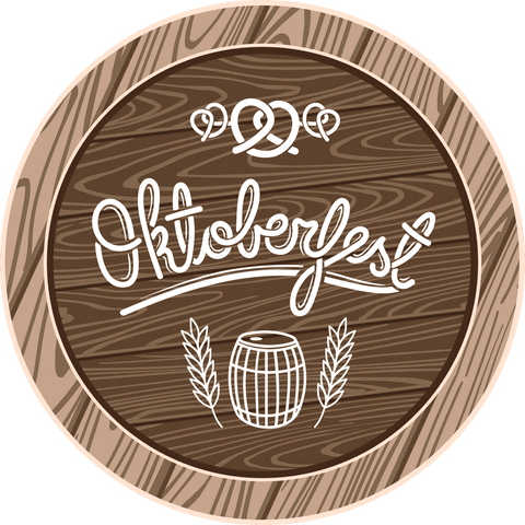 transparent oktoberfest emblem with barrel and pretzel decorations - Download Free Stock Videos Pikwizard.com