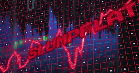 Slumpflation Economic Impact on Financial Market with Graph Trends