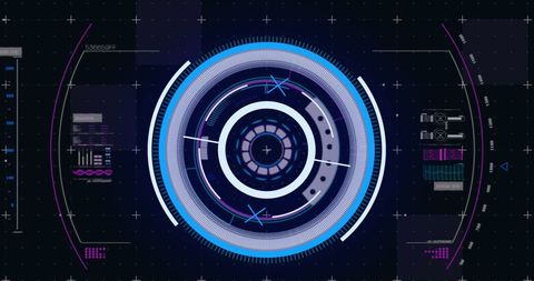 Futuristic HUD Interface with Data Visualization on Black Background - Download Free Stock Images Pikwizard.com