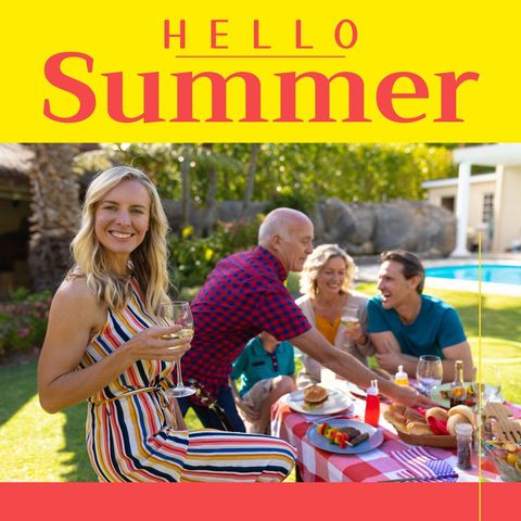 Joyful Family Gathering Celebrating Summer in Garden