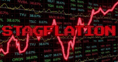 Stagflation Concept with Fluctuating Financial Graph and Data - Download Free Stock Images Pikwizard.com