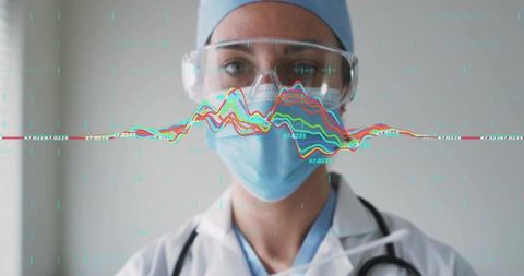 Healthcare professional analyzing real-time medical data